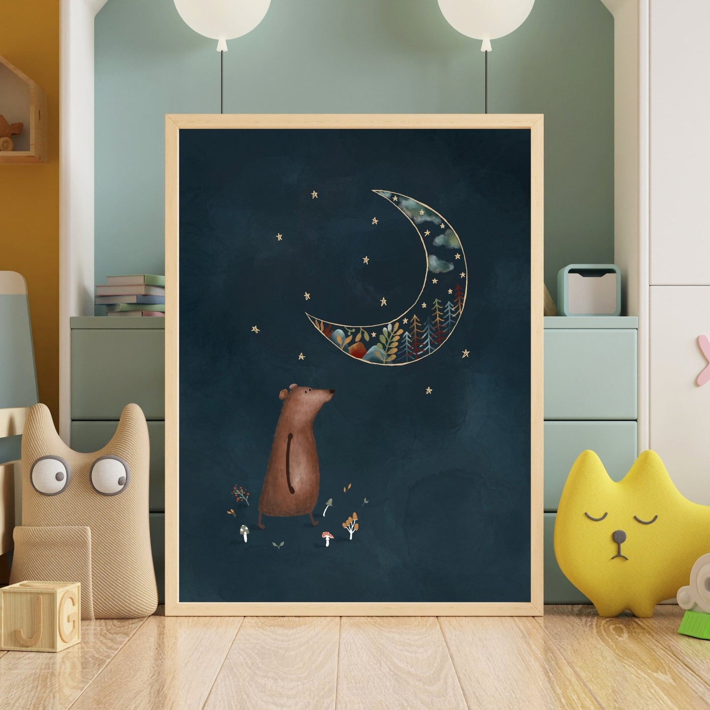 Set of 3 Night Sky Woodland Animal Prints - Prints - Urchin Bay
