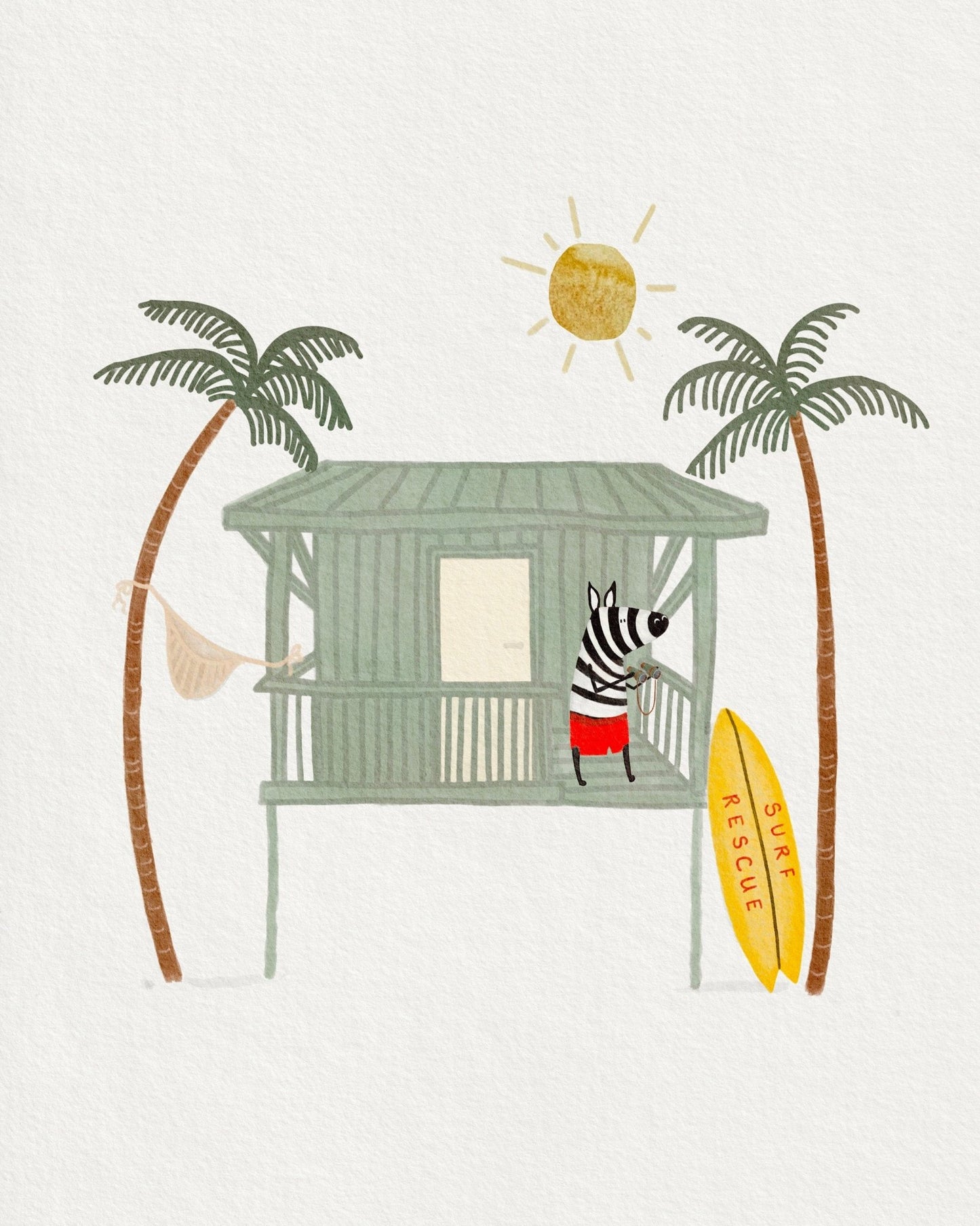 Set of 6 Surf Art Prints for Nursery - Urchin Bay