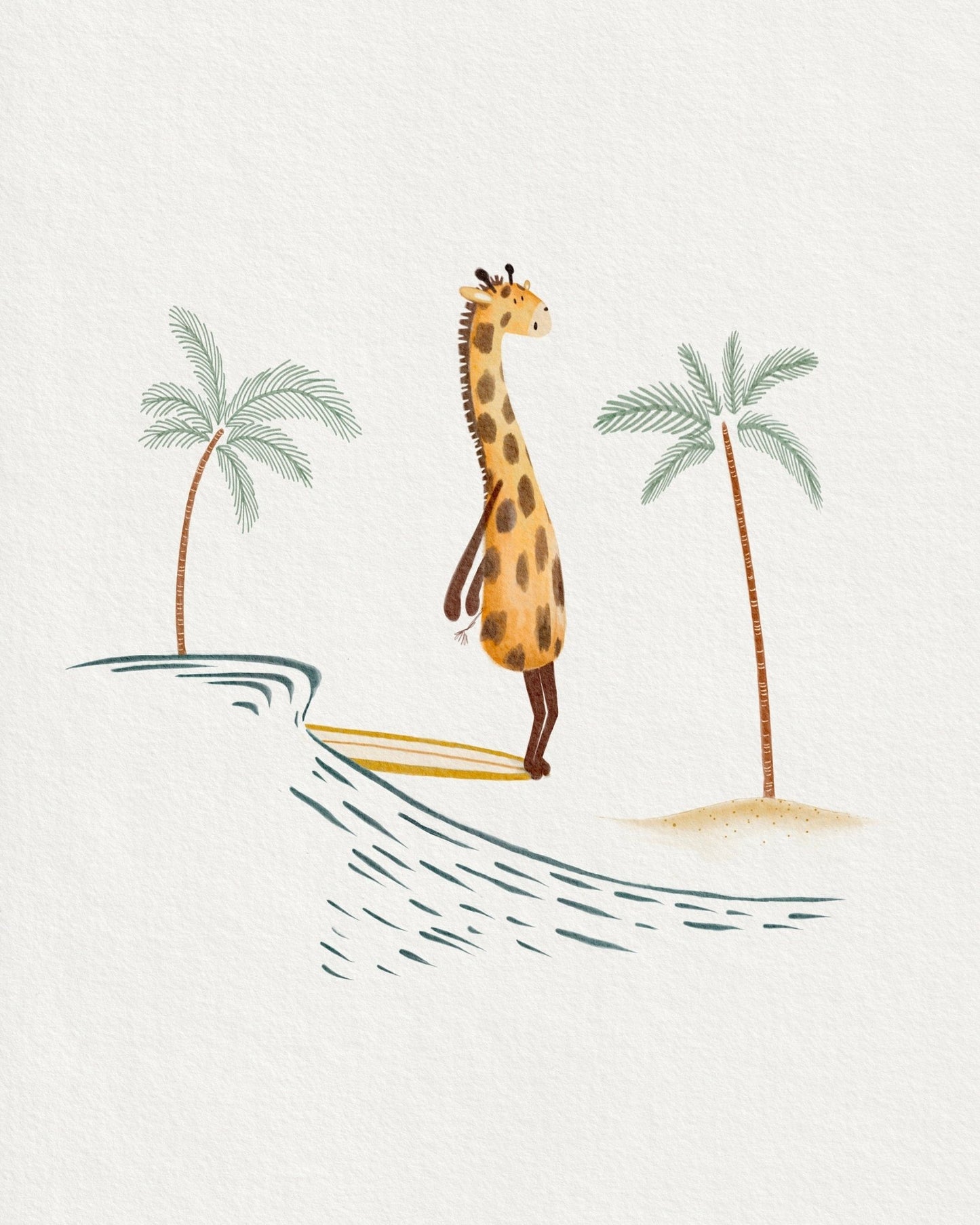 Set of 6 Surf Art Prints for Nursery - Urchin Bay