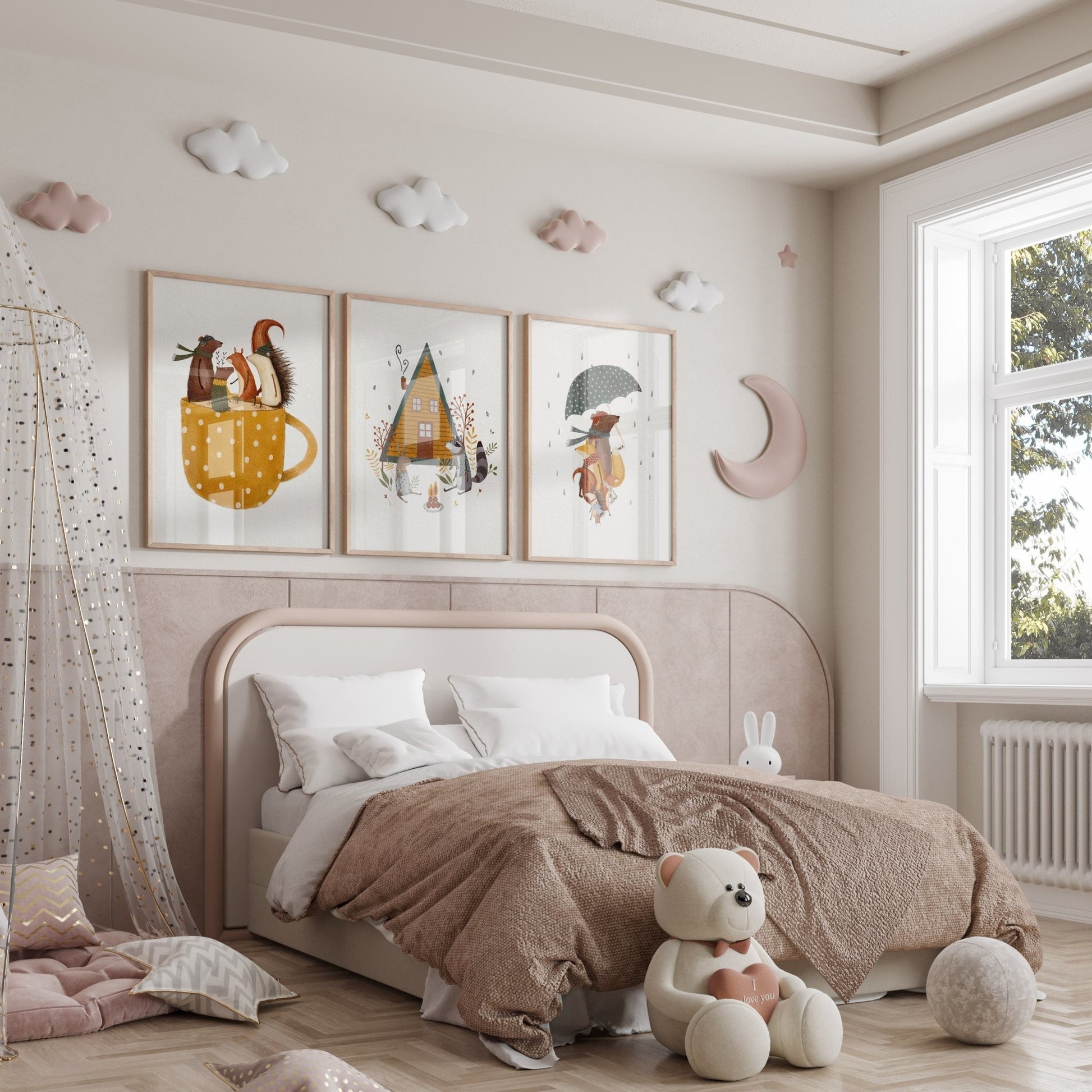 Set of Three Woodland Animal Art Prints - Prints - Urchin Bay