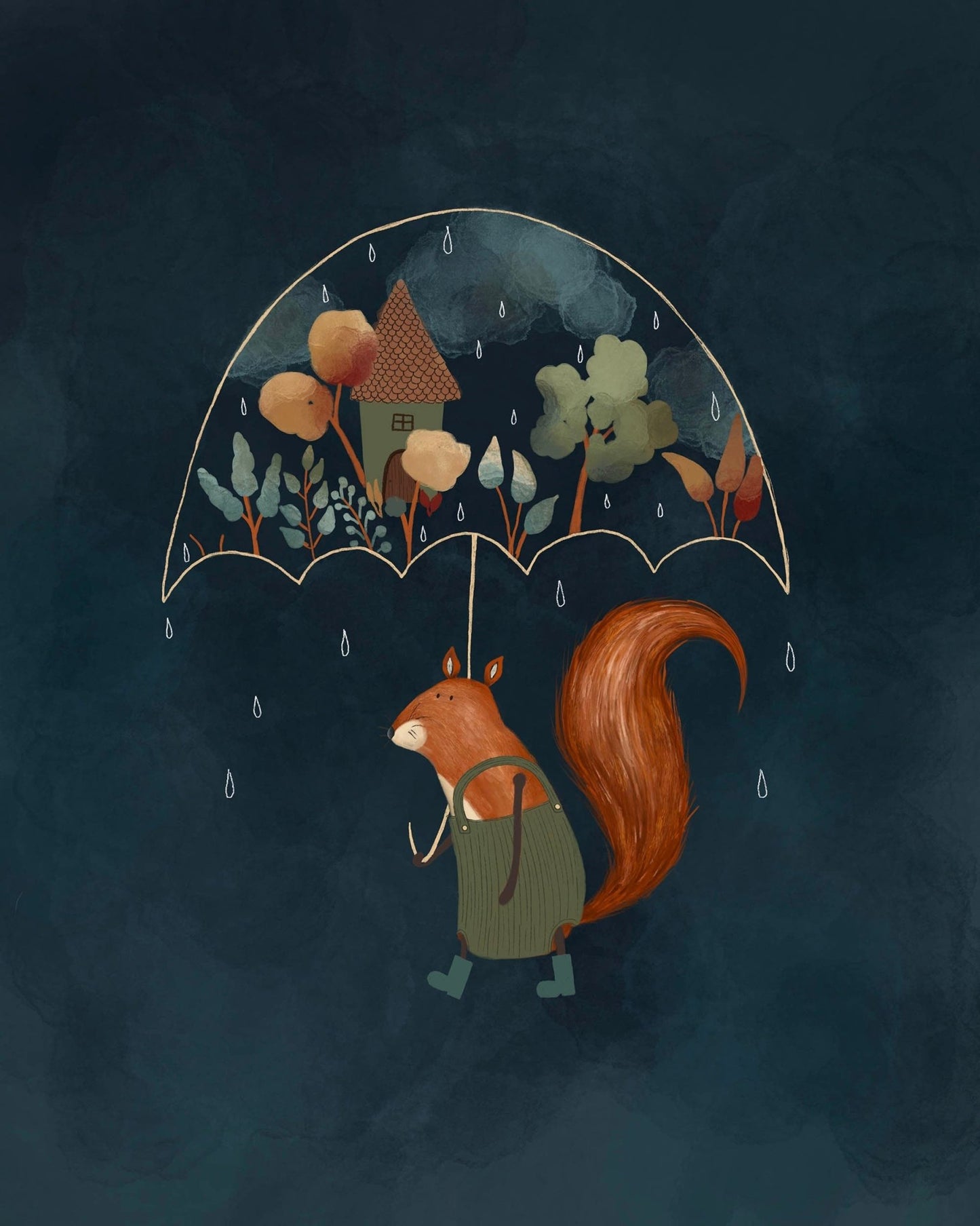 Squirrel Canvas Wall Hanging - Canvas - Urchin Bay