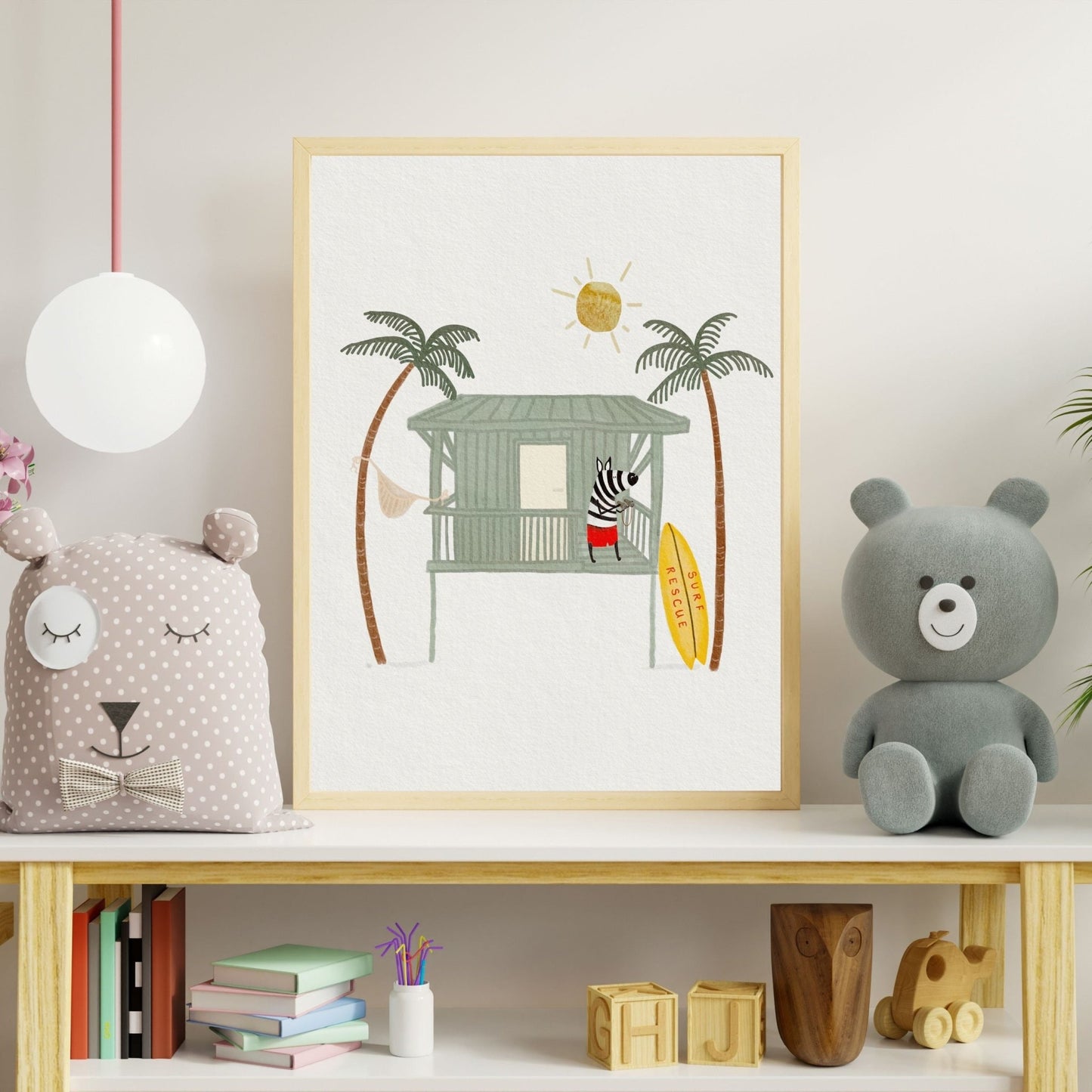 Surf Art Print Set - Kids Beach Wall Decor - Prints - Urchin Bay