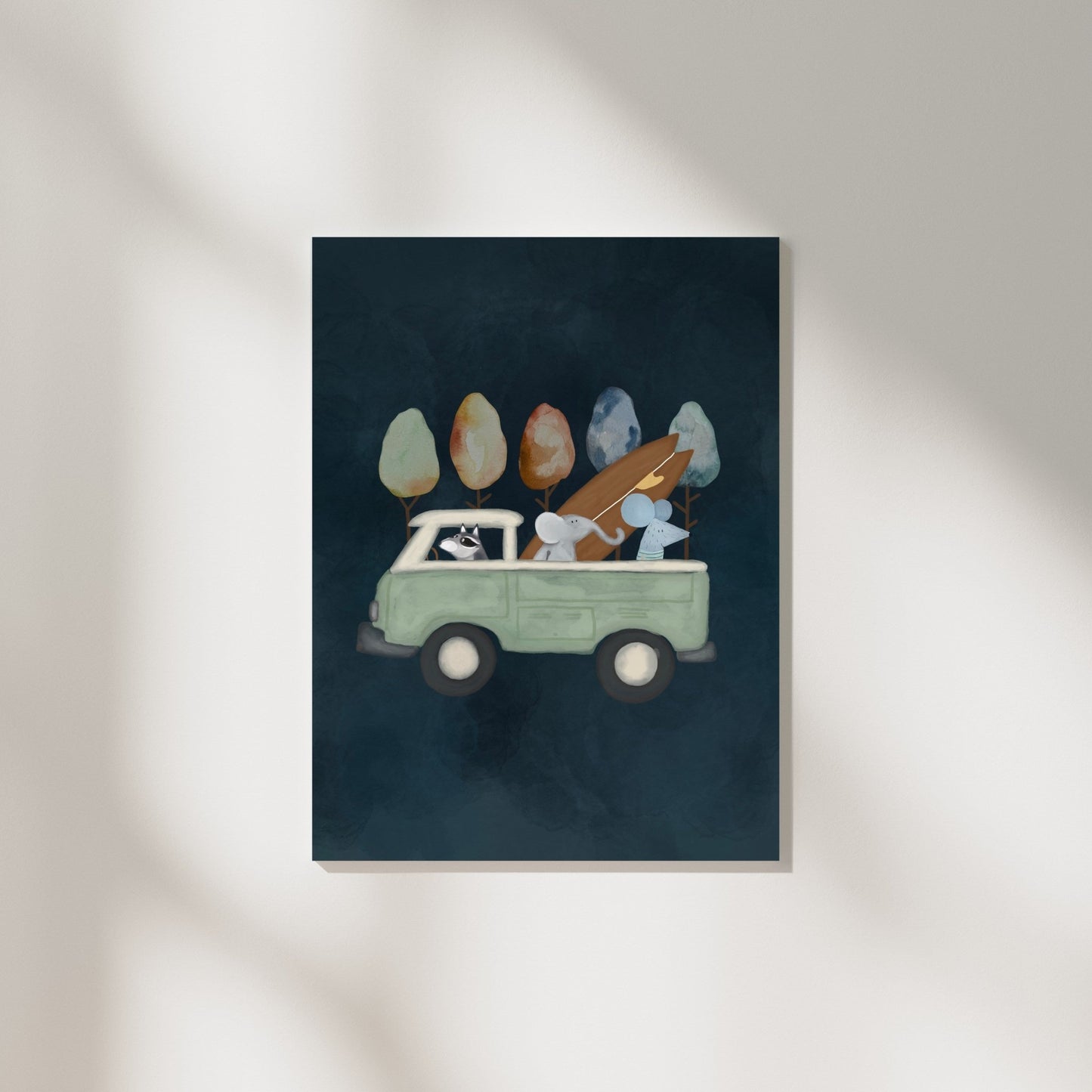 Surf VW Campervan Night Sky Print, Surf Wall Art - Prints - Urchin Bay