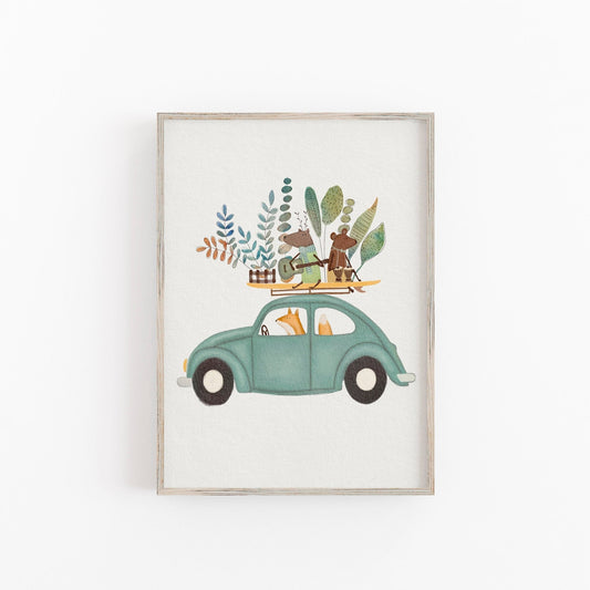 Watercolor Animal Print - Whimsical Kids Room Art - Prints - Urchin Bay