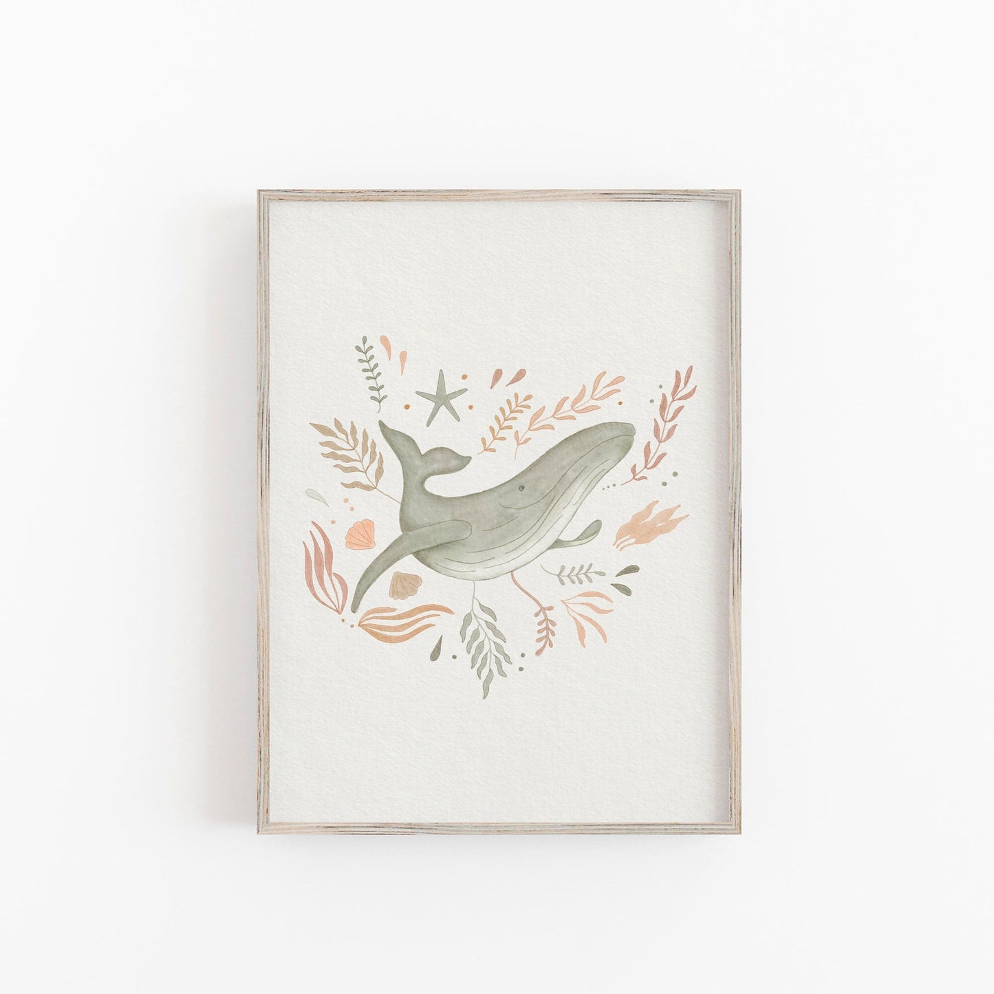 Whale Art Print for Girls Room - Ocean Nursery Decor - Prints - Urchin Bay