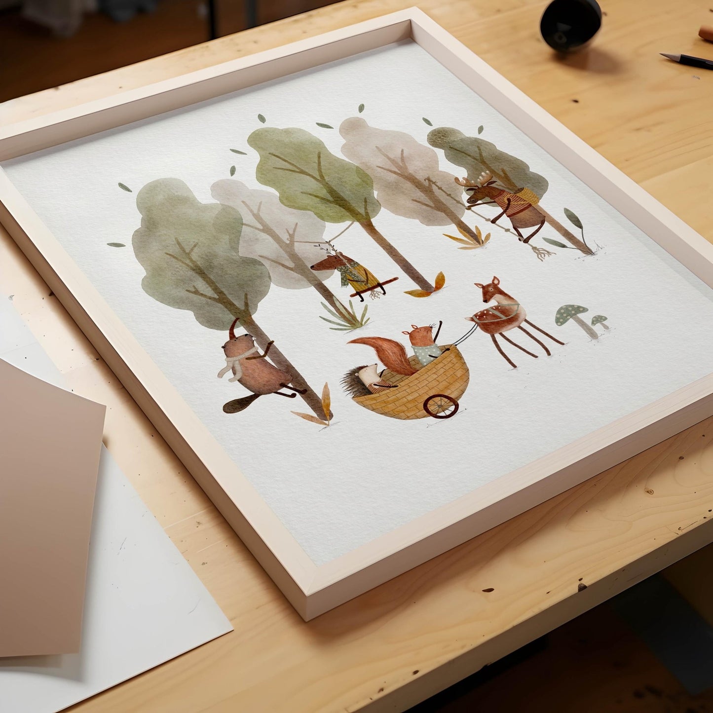 Whimsical Forest Animal Art Print - Prints - Urchin Bay
