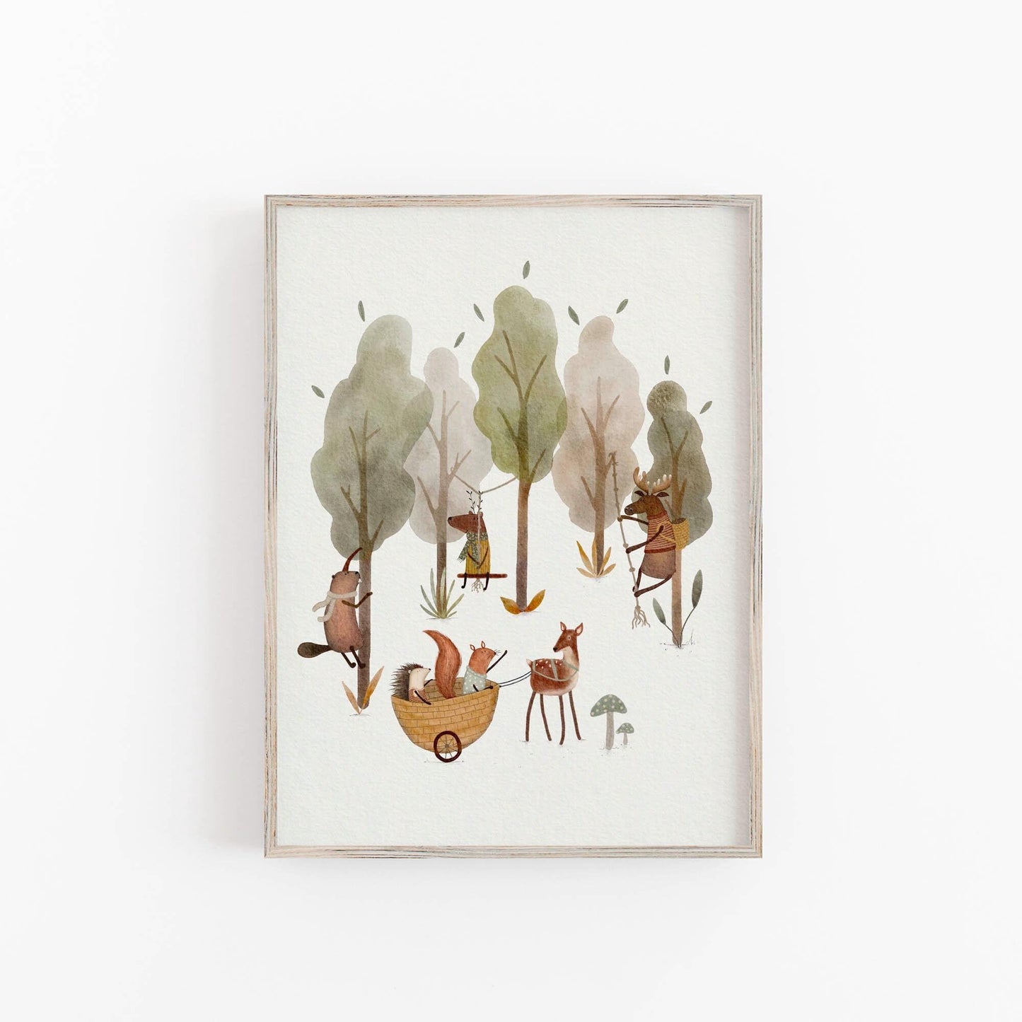 Whimsical Forest Animal Art Print - Prints - Urchin Bay