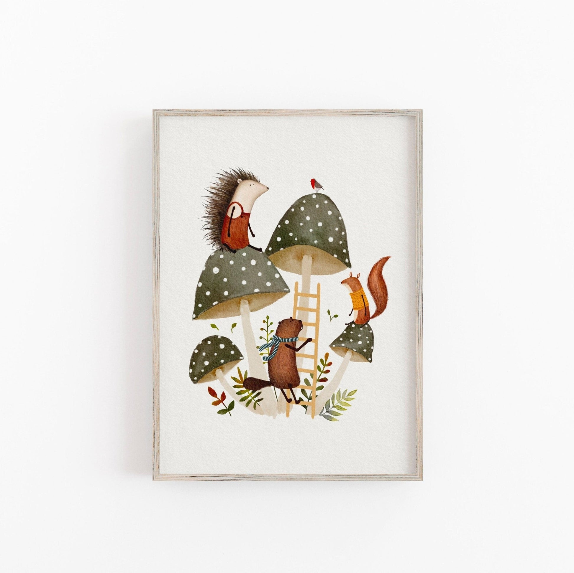 Whimsical Hedgehog Nursery Decor - Prints - Urchin Bay