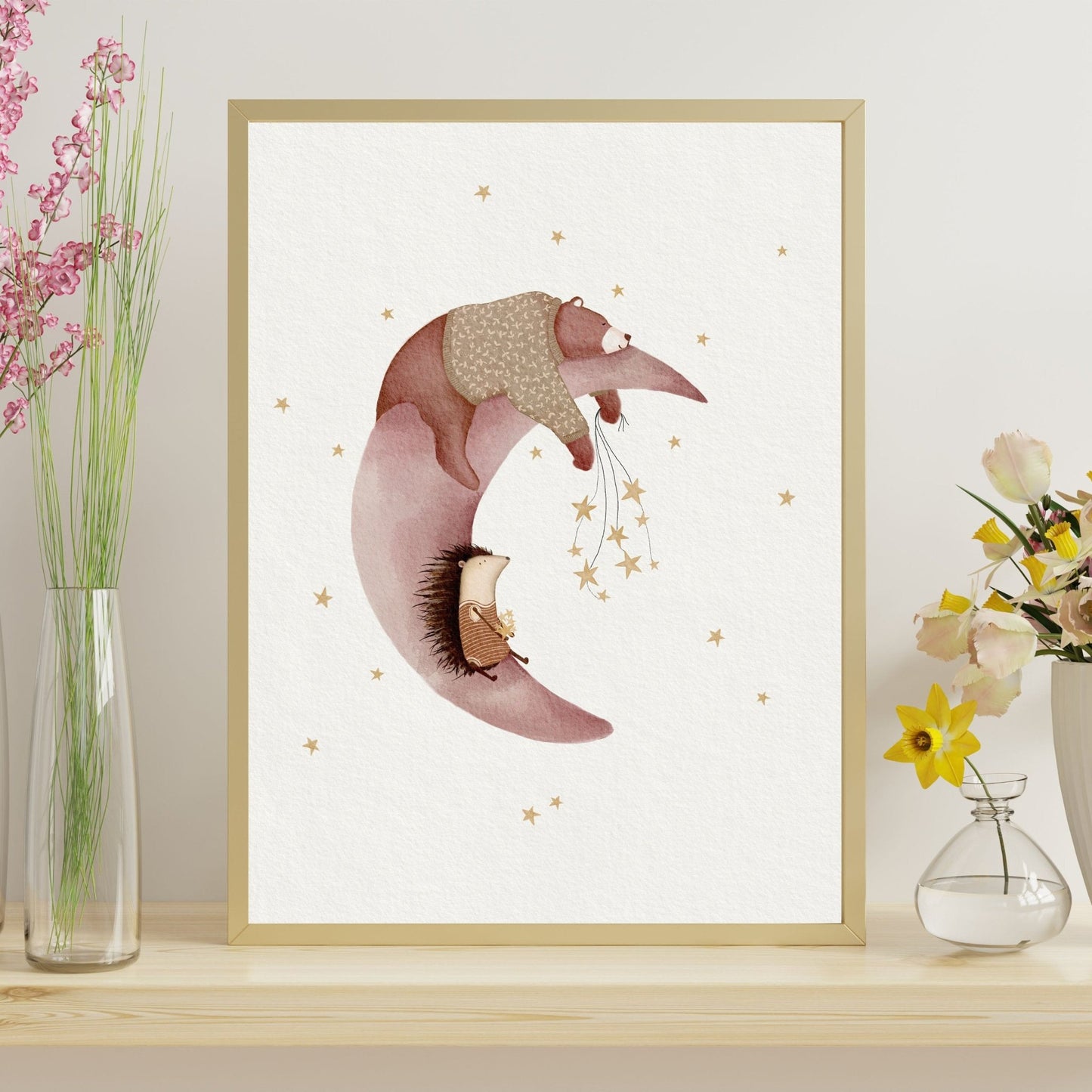Whimsical Moon Bear Art Print - Prints - Urchin Bay