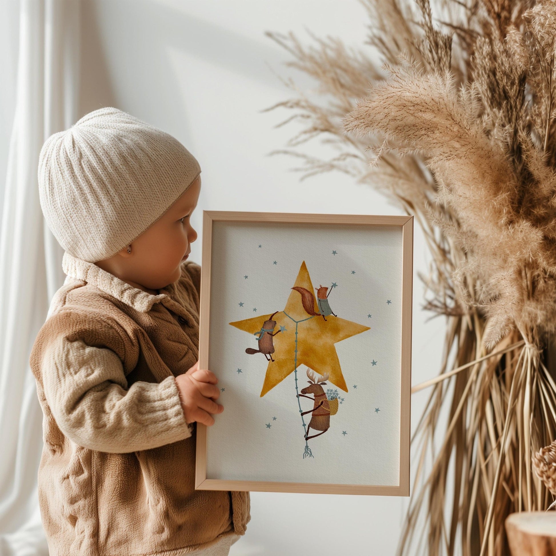Whimsical Star Nursery Art Print - Prints - Urchin Bay