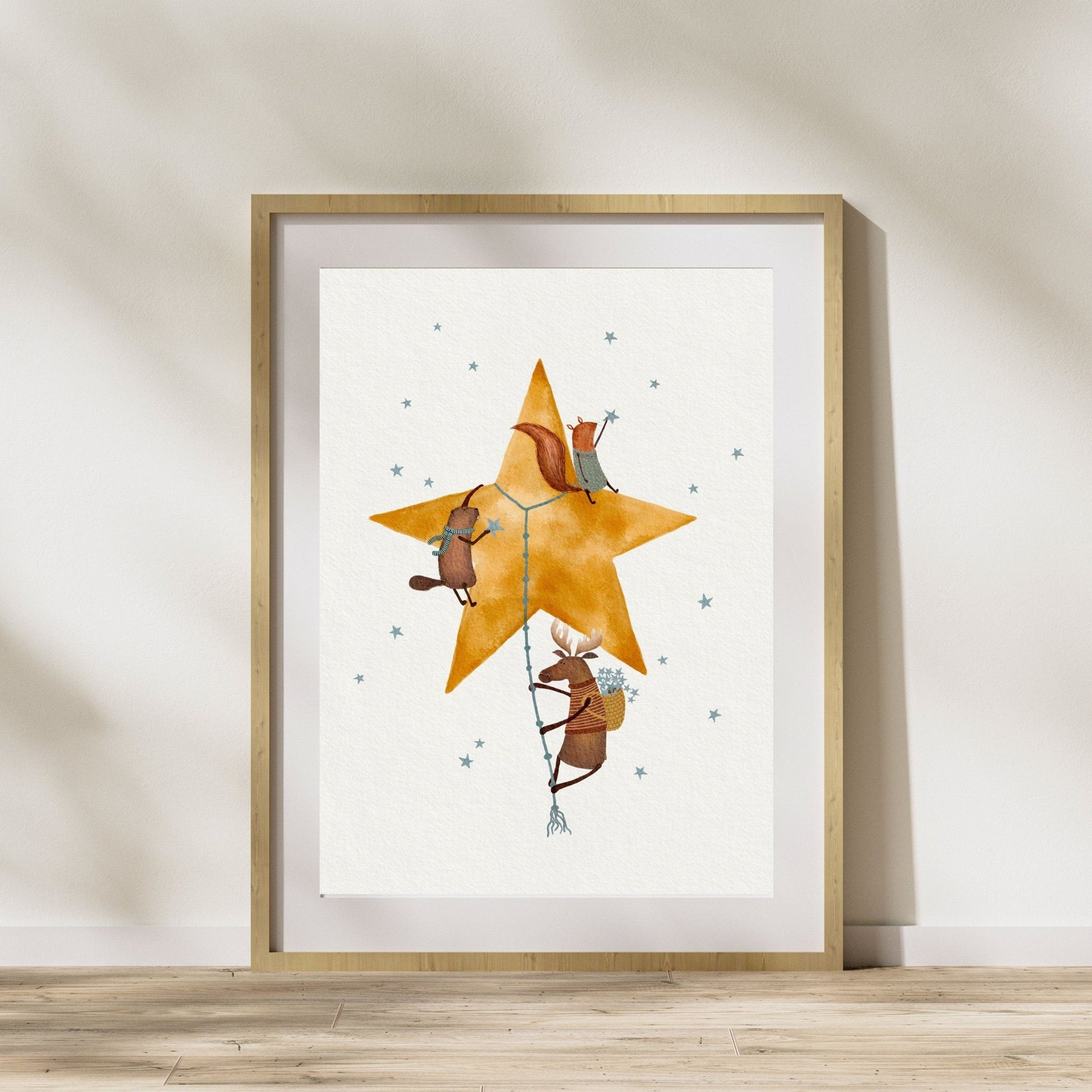 Whimsical Star Nursery Art Print - Prints - Urchin Bay