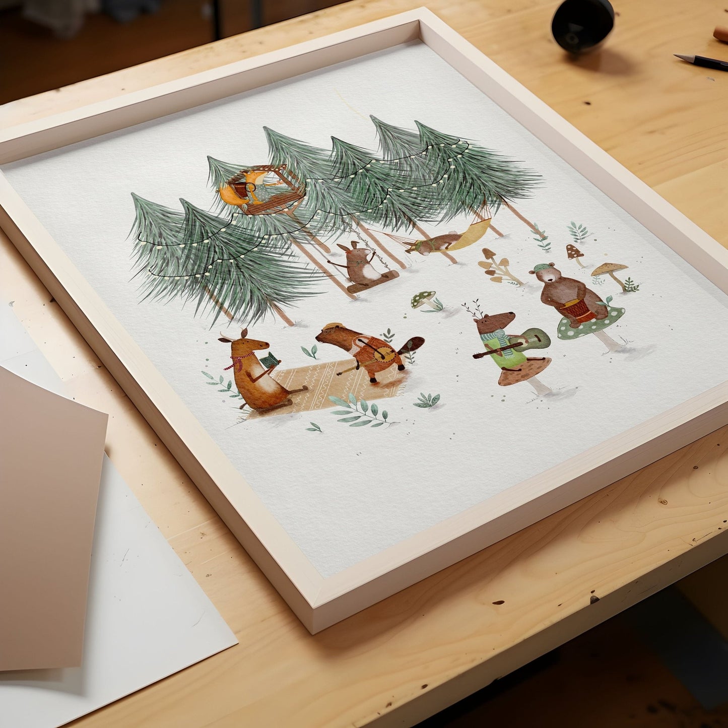 Whimsical Woodland Animal Nursery Art Print - Prints - Urchin Bay