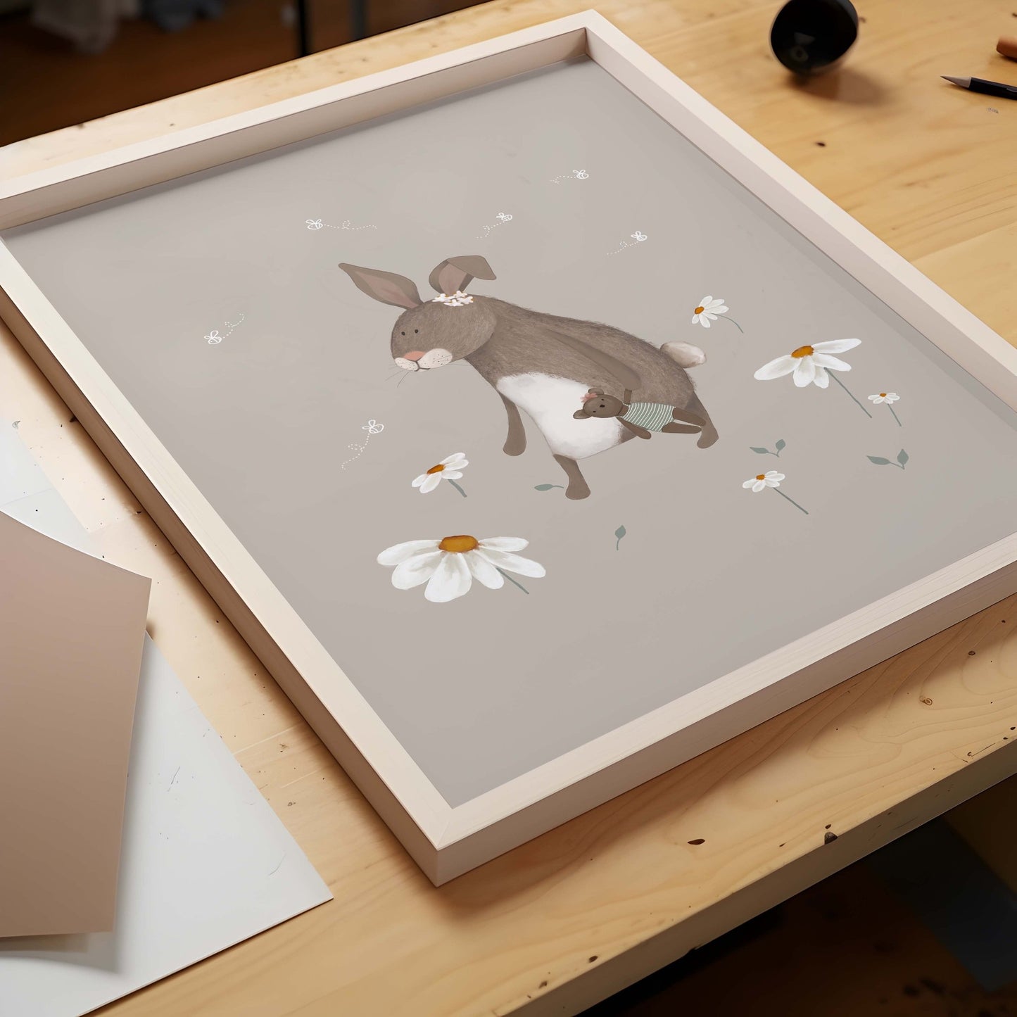Whimsical Woodland Art Print, Rabbit Nursery Decor - Prints - Urchin Bay