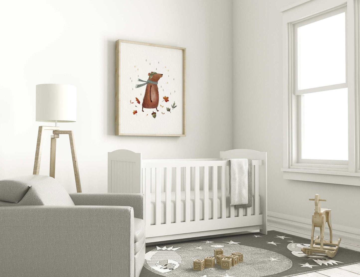 Whimsical Woodland Bear Art Print for Kids - Prints - Urchin Bay