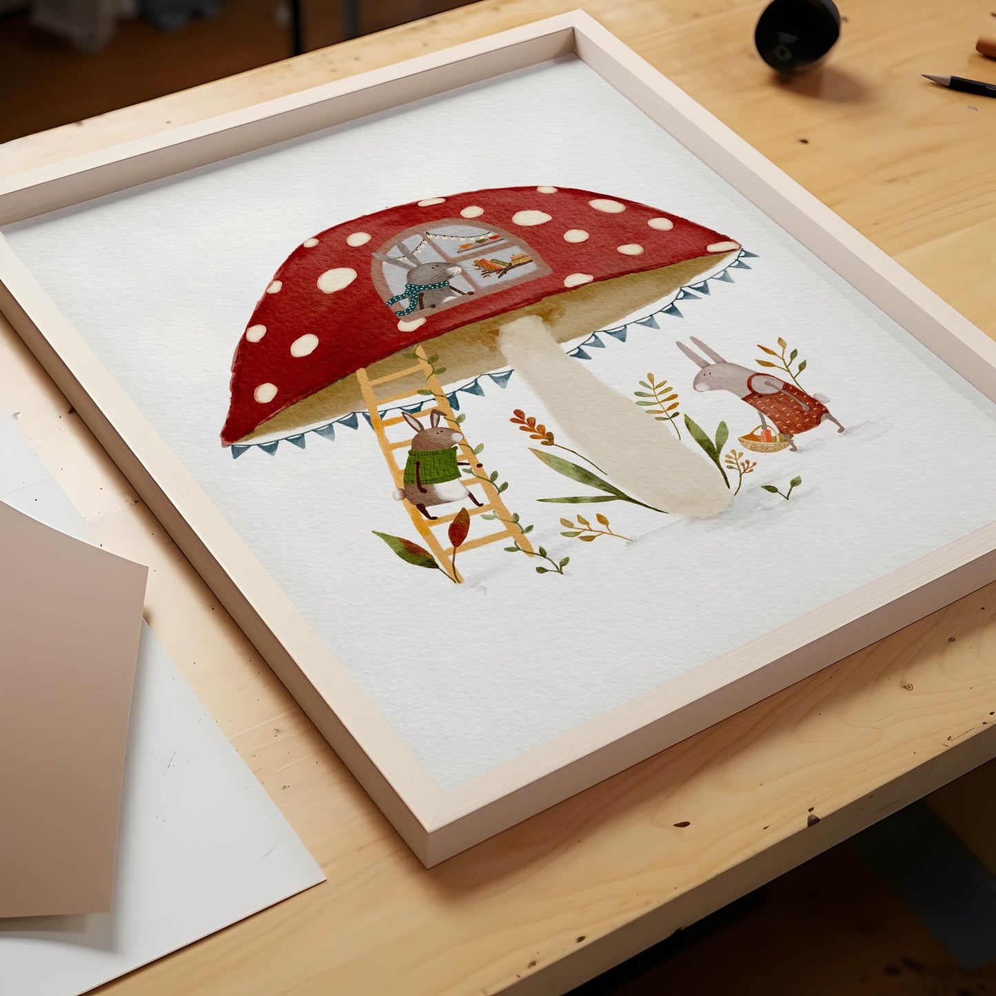 Whimsical Woodland Mushroom Wall Art - Prints - Urchin Bay