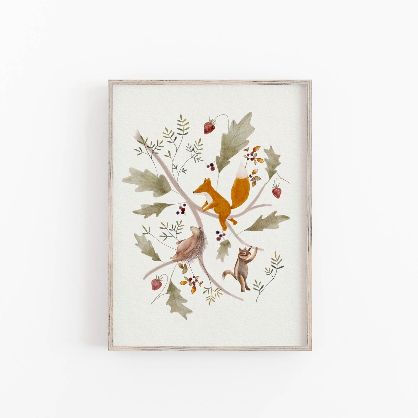 Woodland Animals Nursery Wall Art - Prints - Urchin Bay