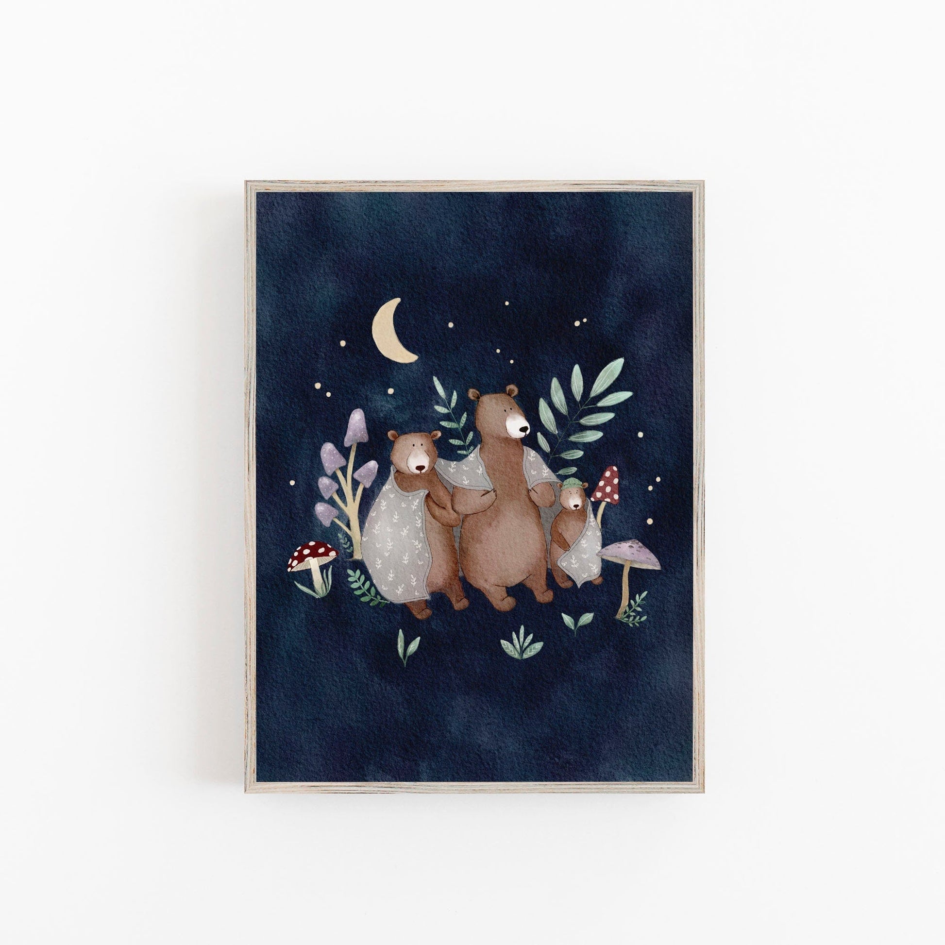 Woodland Bear Family Art Print - Prints - Urchin Bay