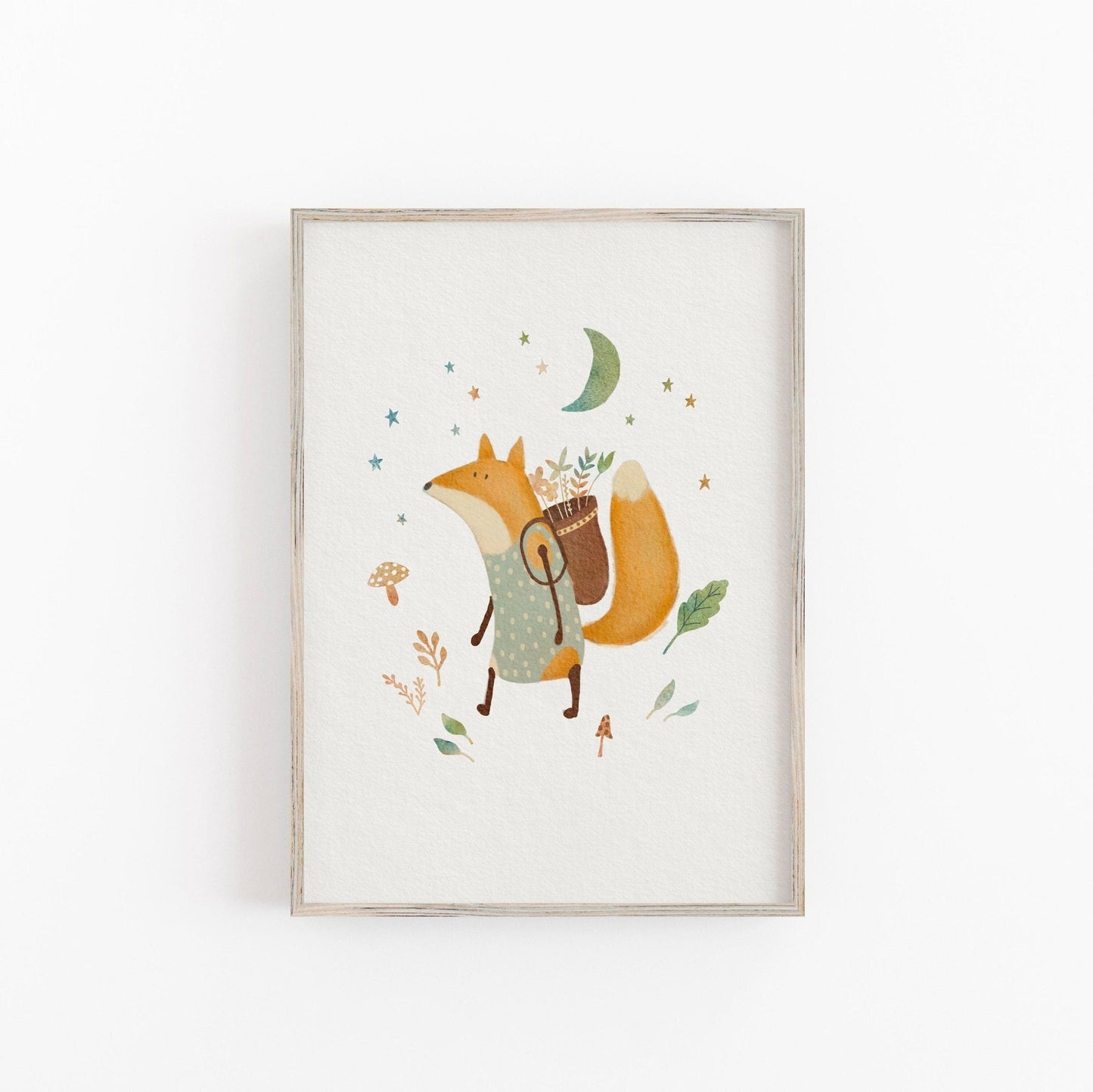 Woodland Fox Art Print for Children - Prints - Urchin Bay