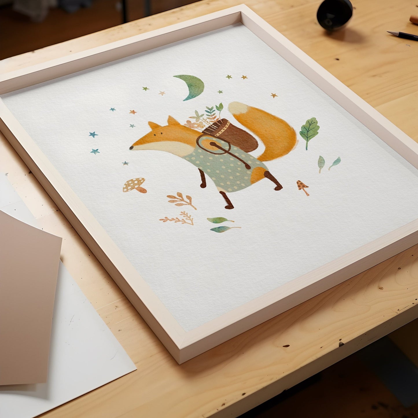 Woodland Fox Art Print for Children - Prints - Urchin Bay