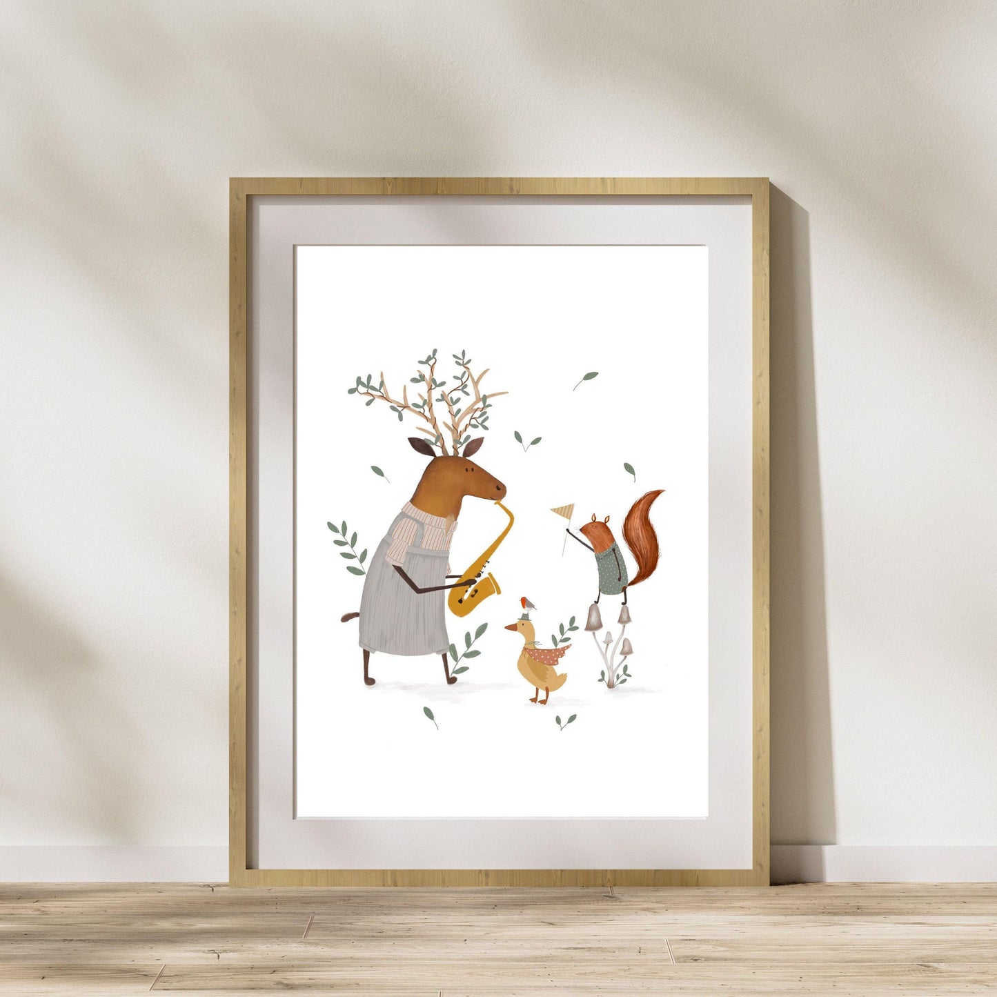 Whimsical Nursery Wall Art – Folky Kids Animal Prints | Children's Wall Art Decor