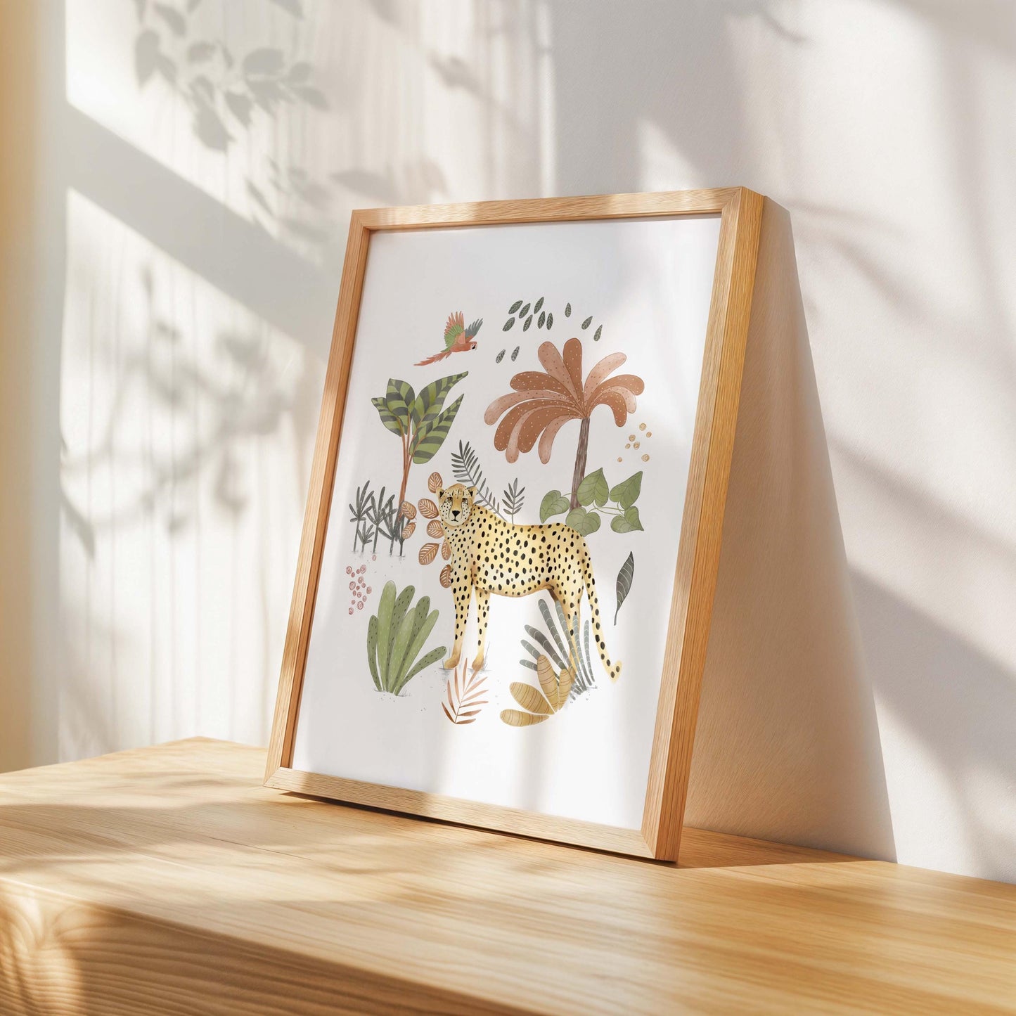 Safari animal print for gender neutral kids room or nursery