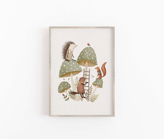 Whimsical Woodland Art Print