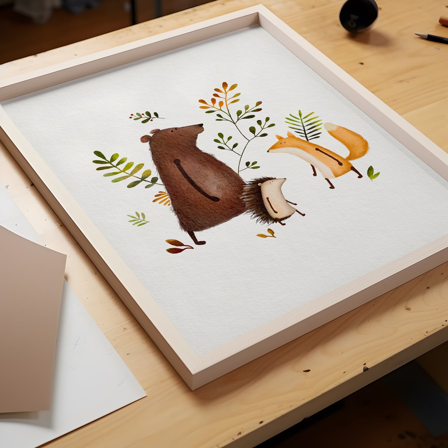 Woodland Animals Art Print