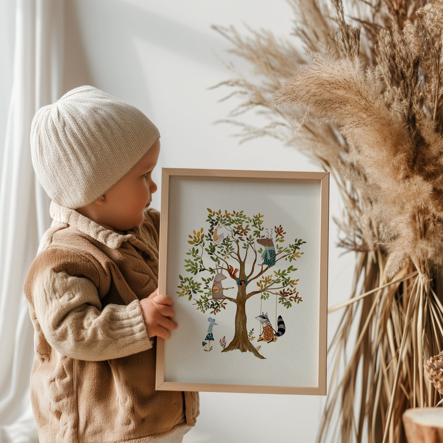 Whimsical Tree Art Print For Children