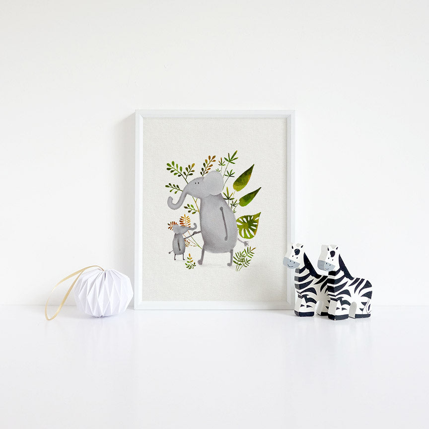 Elephant Nursery Art Print