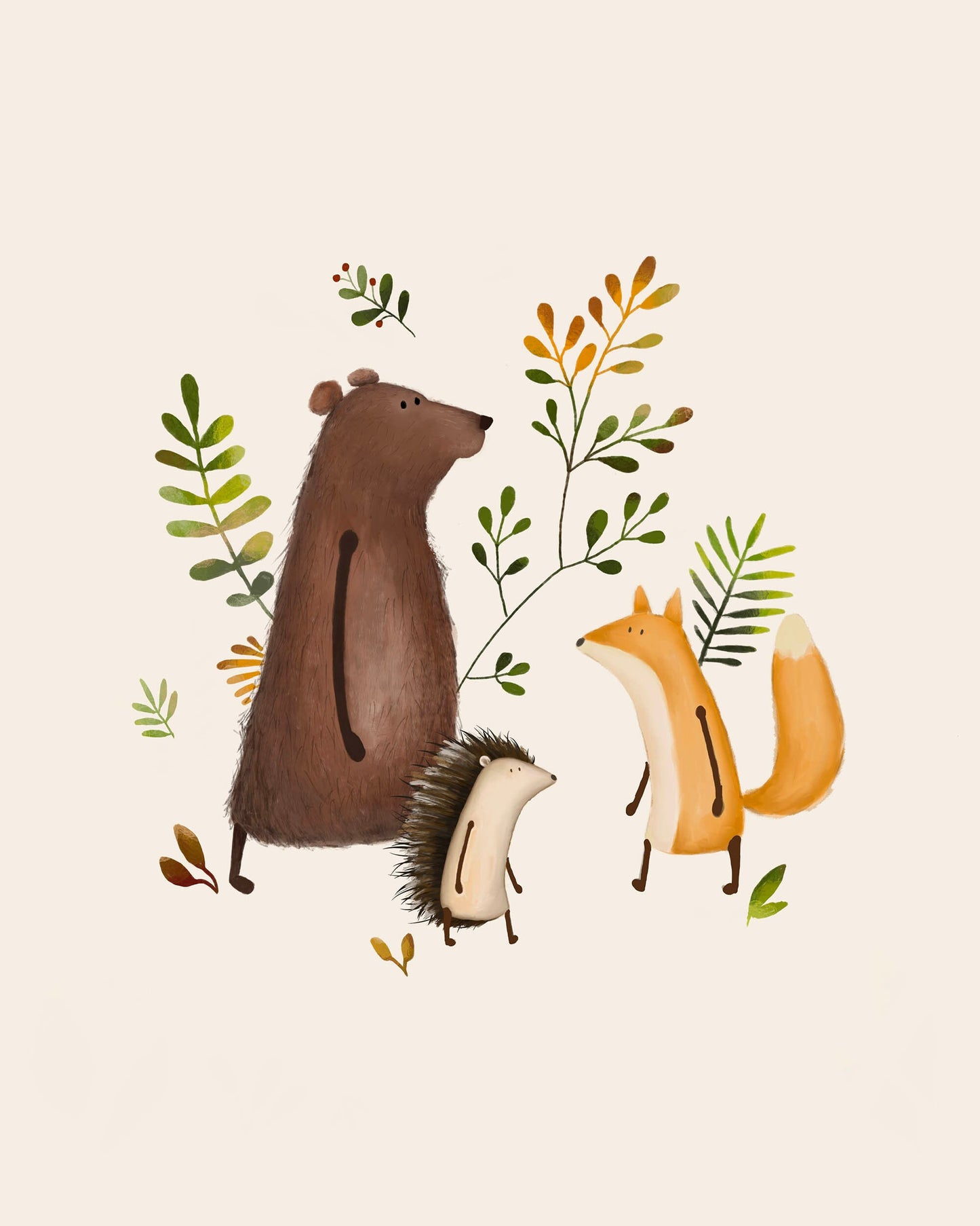 Woodland Animal Art Prints - Set of 3