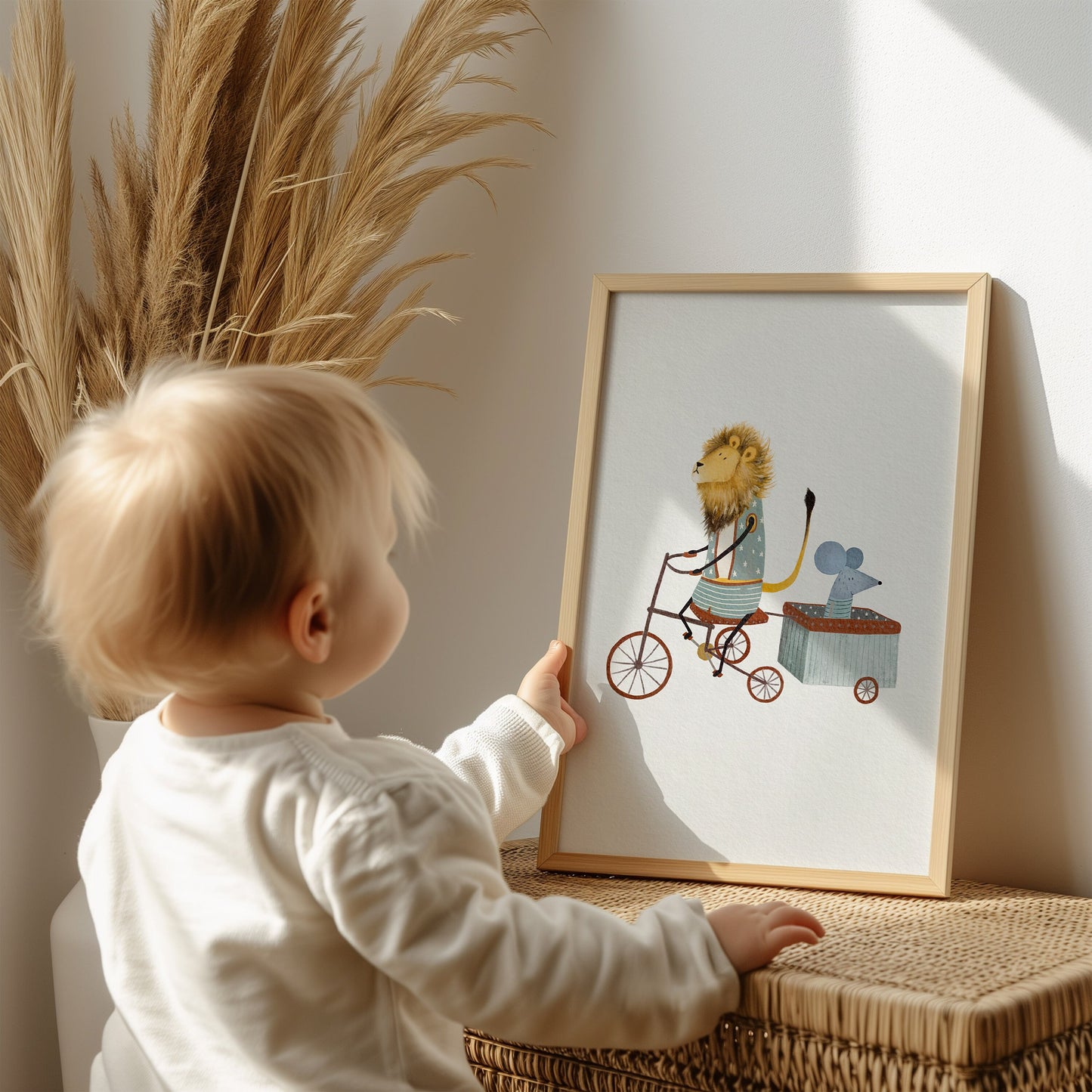 Kids Lion Art Print - Whimsical Safari Nursery Decor