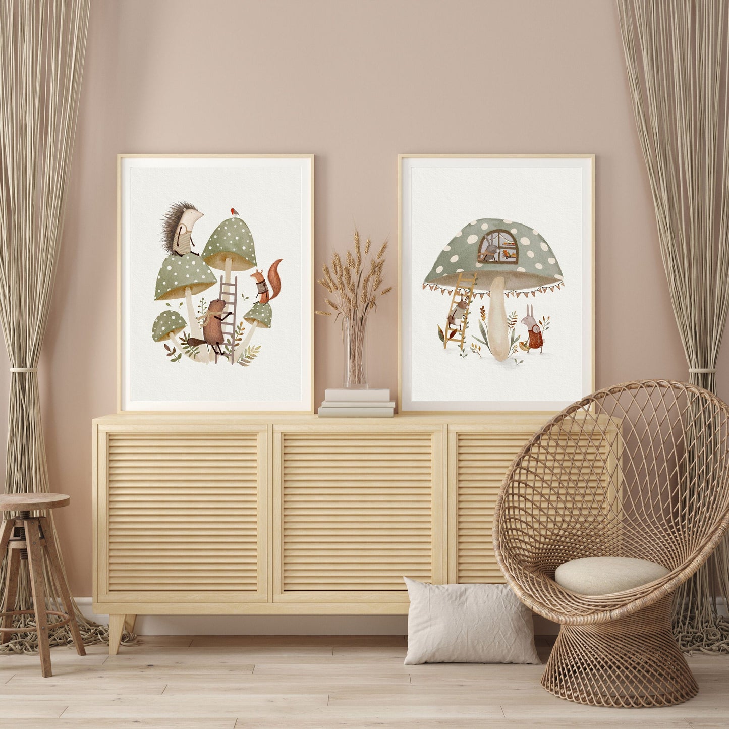 Whimsical Woodland Art Prints Set