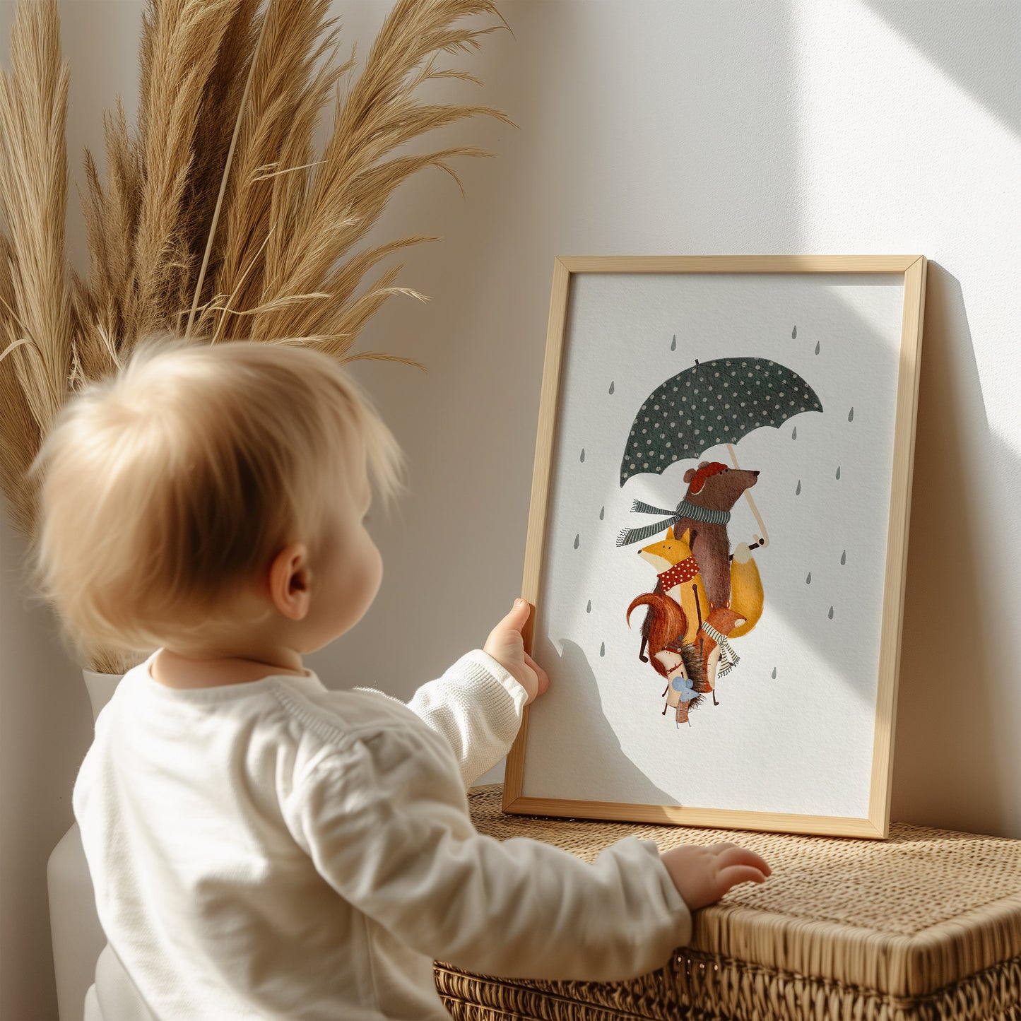 Childrens Woodland Animals Art Print