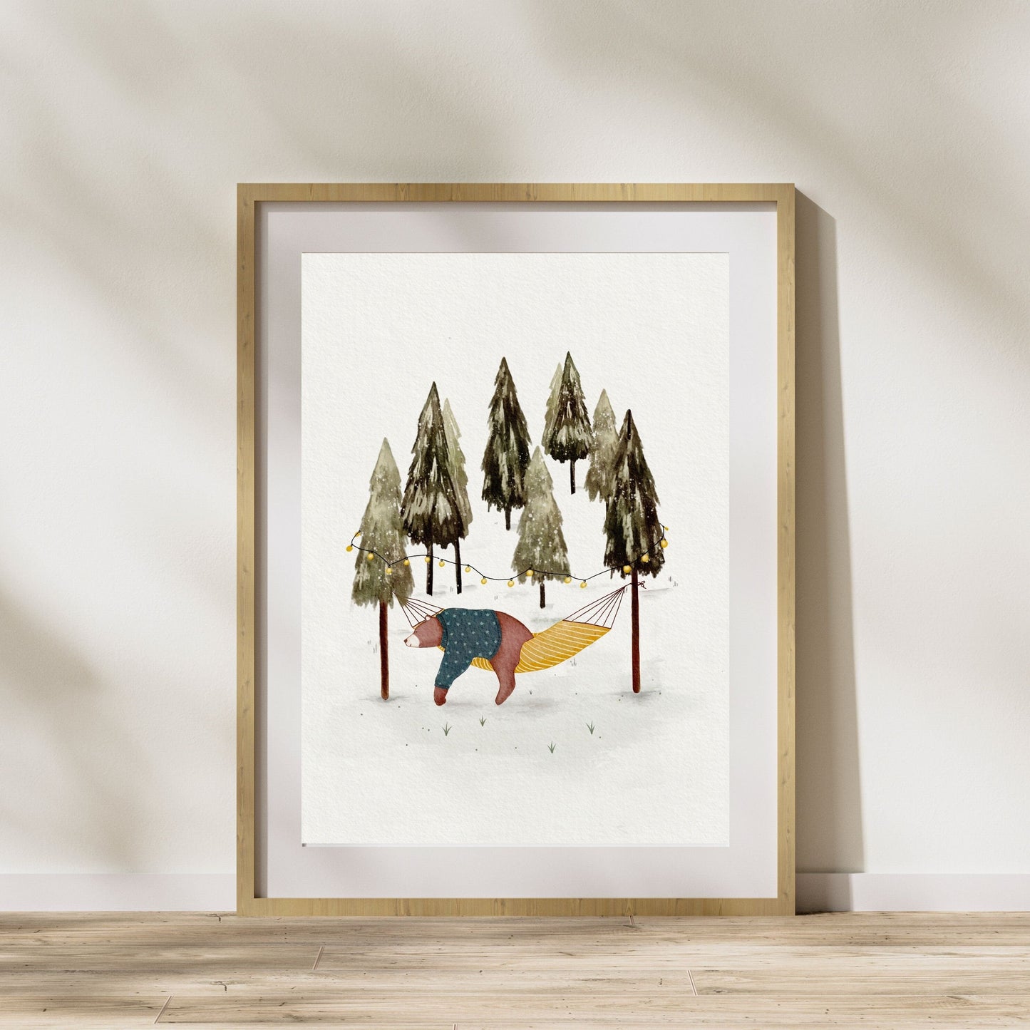 Bear Forest Art Print - Outdoor Adventure Wall Decor for Nursery