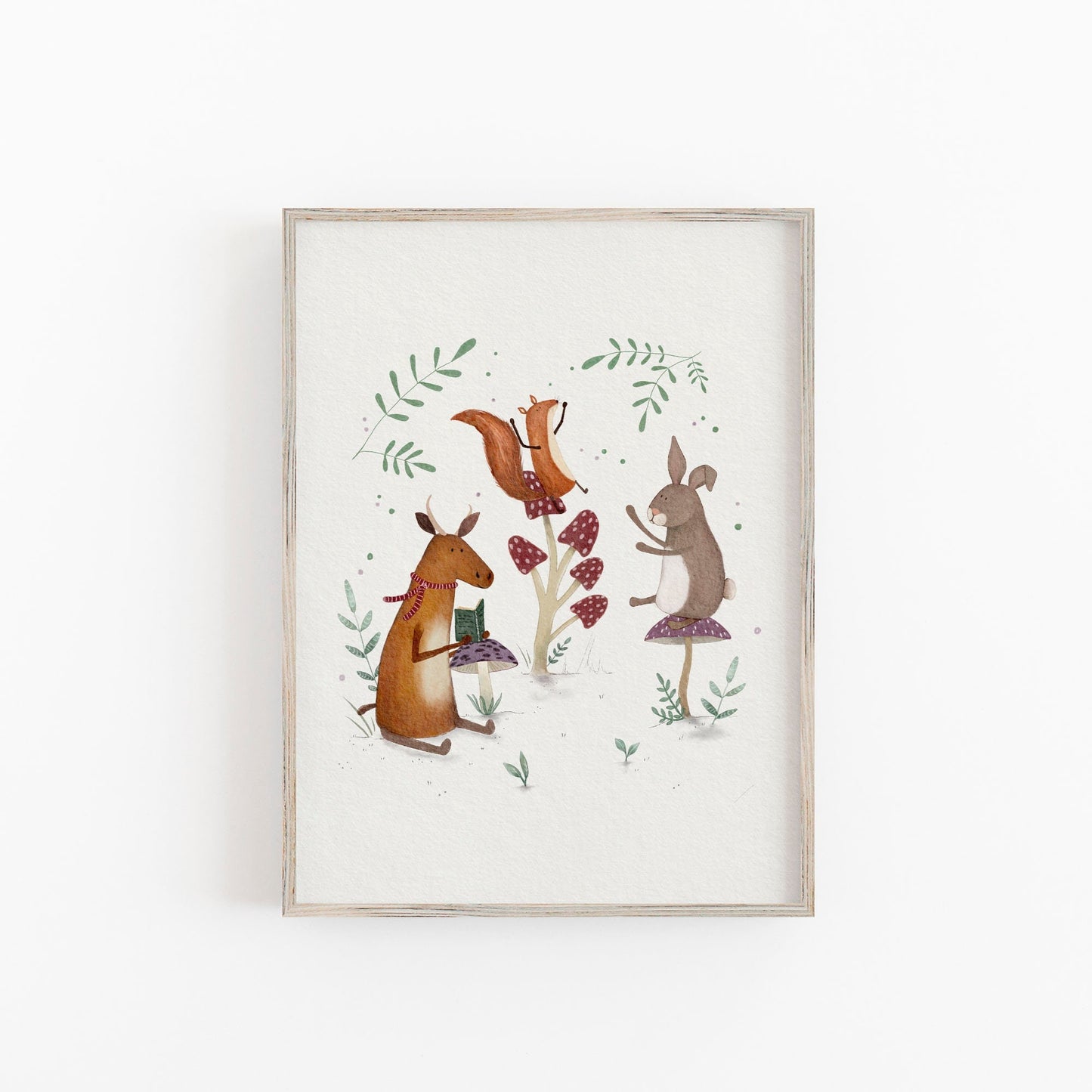 Woodland Animals Nursery Art Print