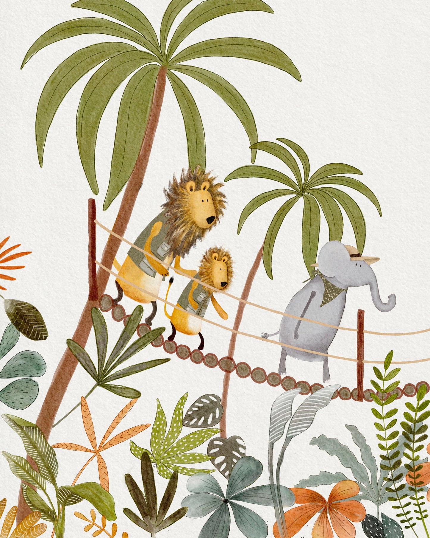 Jungle Adventure Nursery Art Print