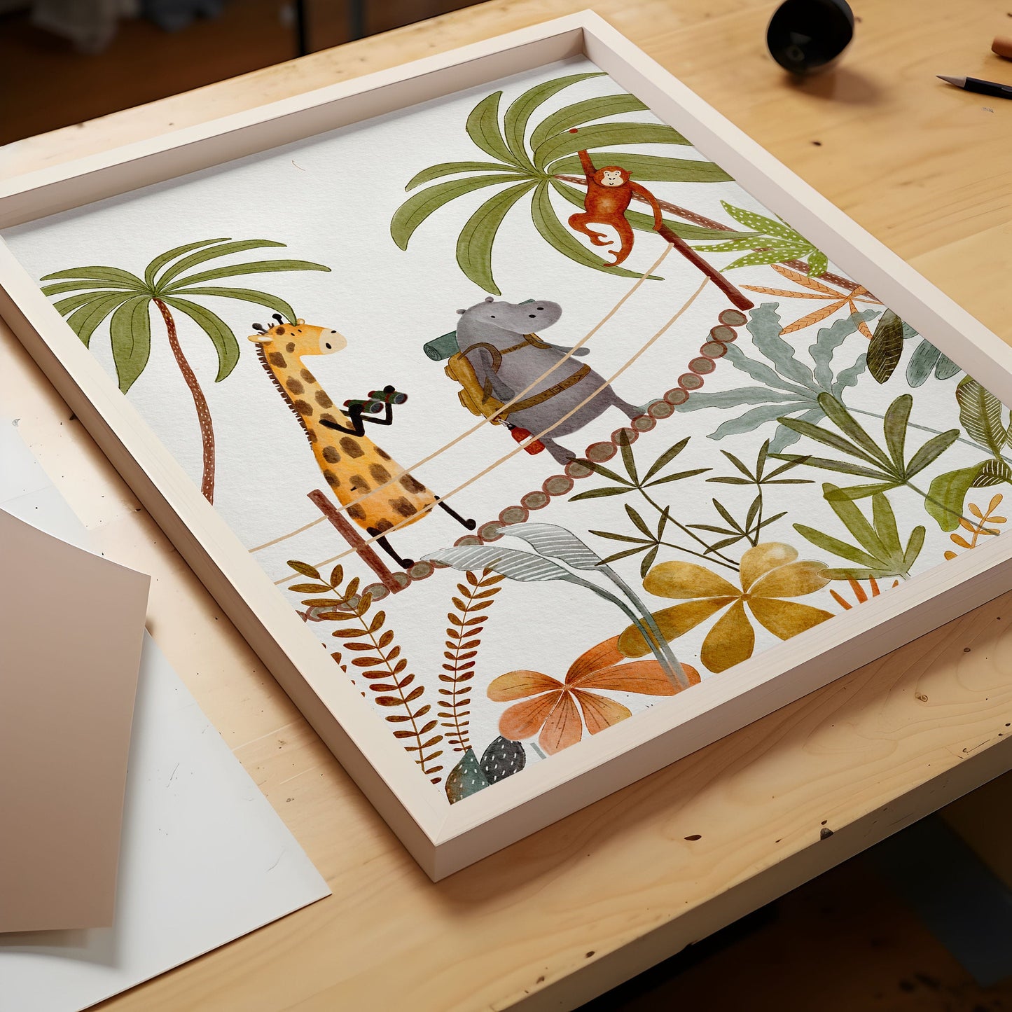 Safari Nursery Kids Wall Art