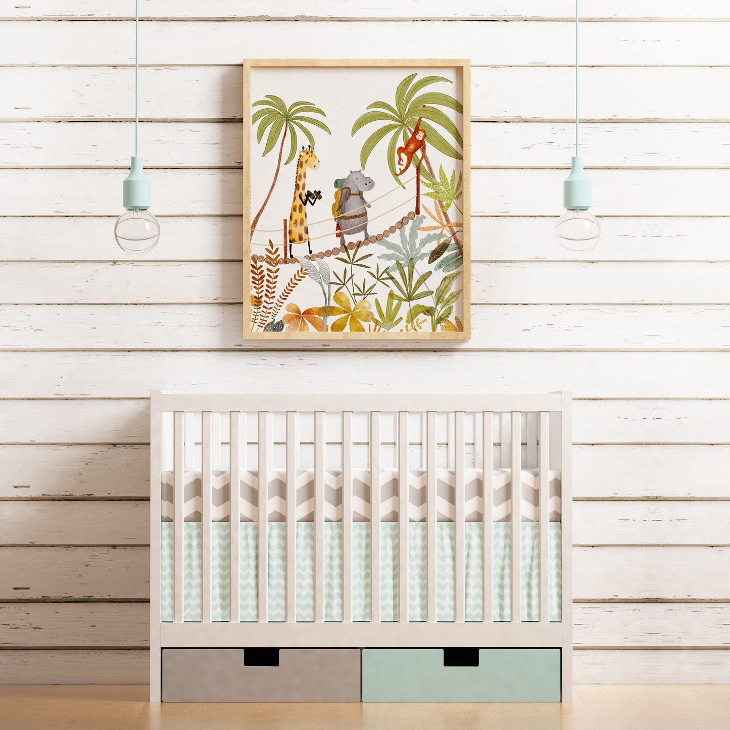 Safari Nursery Kids Wall Art