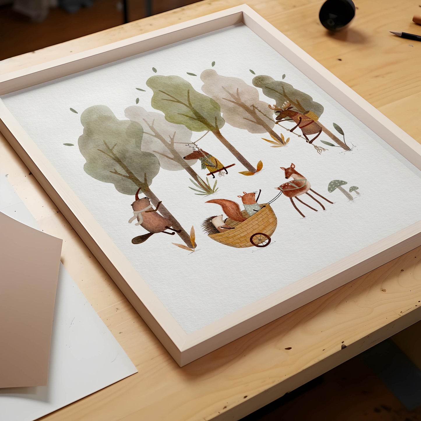 Whimsical Forest Animal Art Print