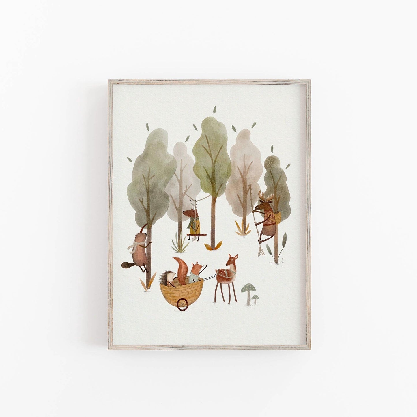 Whimsical Forest Animal Art Print